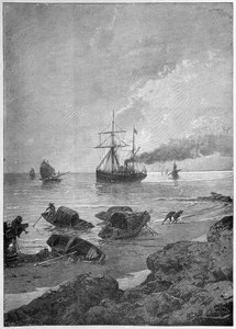 Il piroscafo Vladivostok sul fiume Yangtze, parte del 